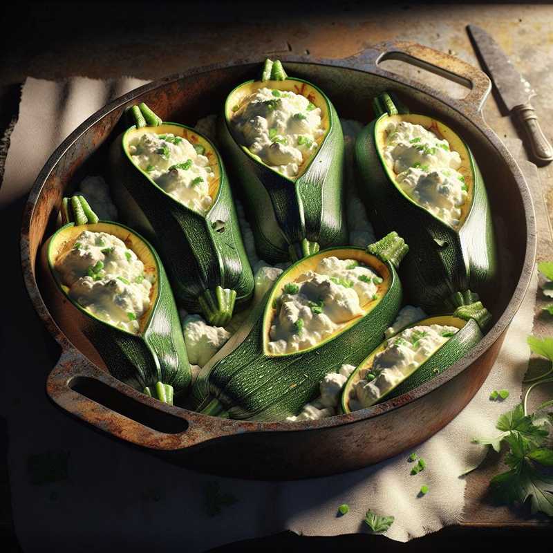 Zucchini filled with ricotta