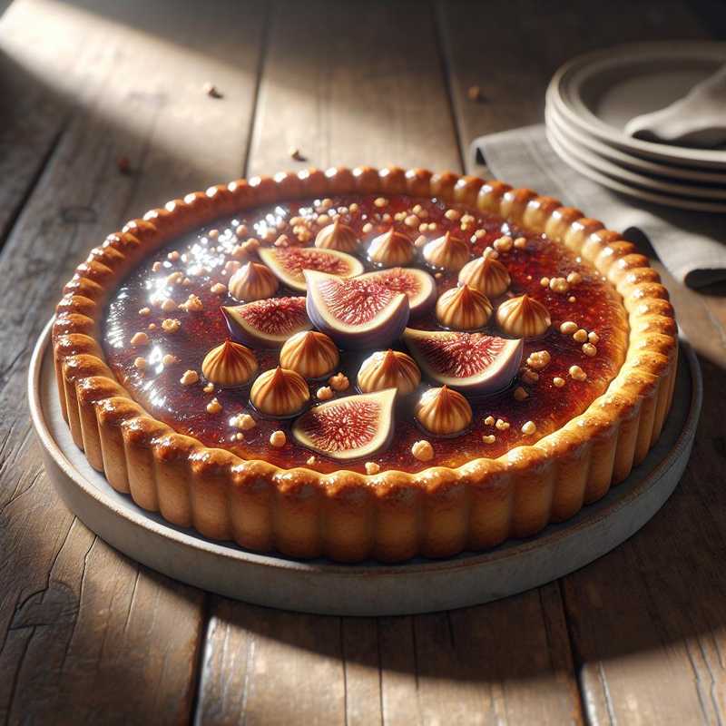 Hazelnut Tart with Fig Jam