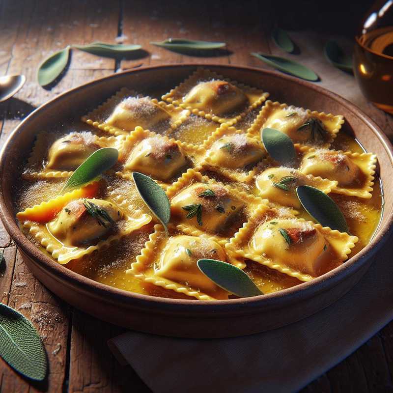 Lean Ravioli with Butter and Sage