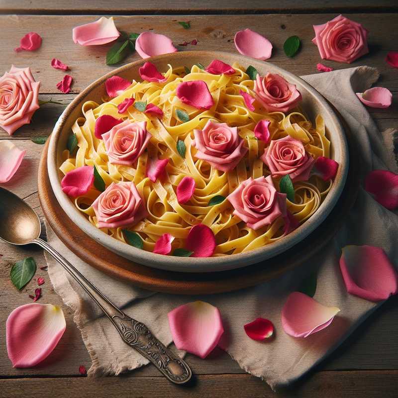 Tagliatelle ai petali di rosa