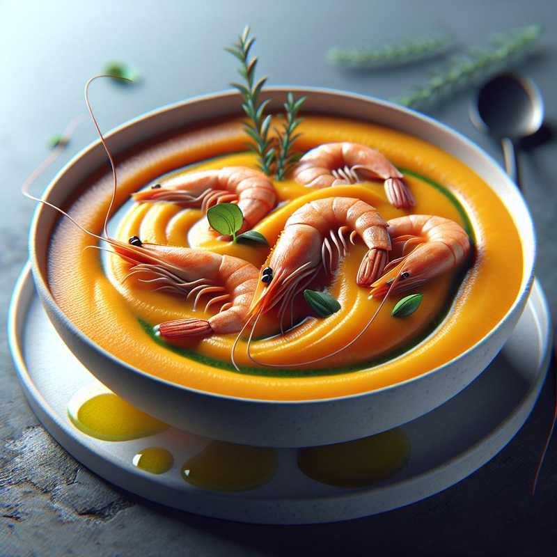 Pumpkin Soup with Shrimp