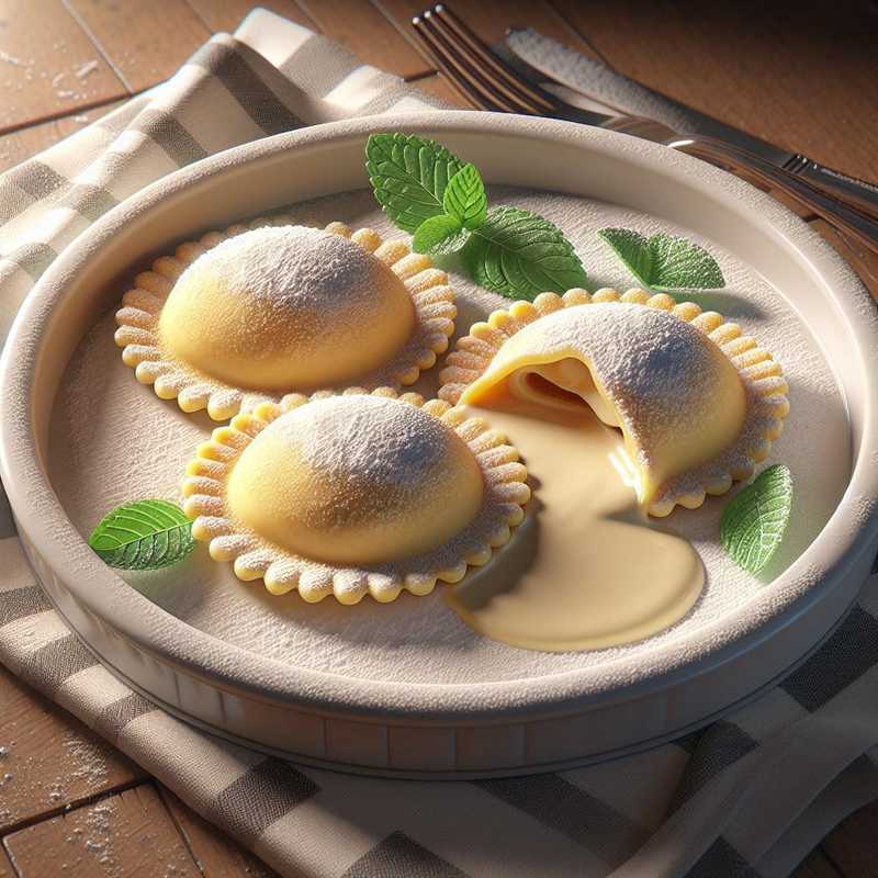 Custard Cream Sweet Ravioli