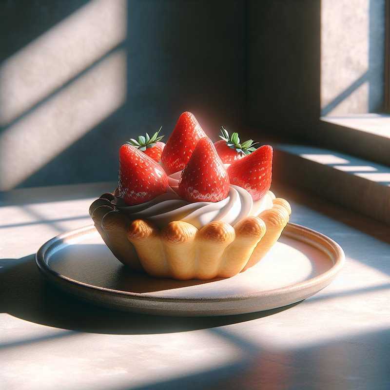Cream and Strawberry Baskets