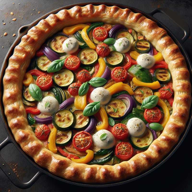 Puff pastry tart with vegetables
