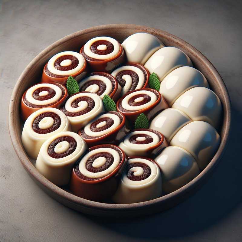 Bicolor Roll with Cream and Cocoa