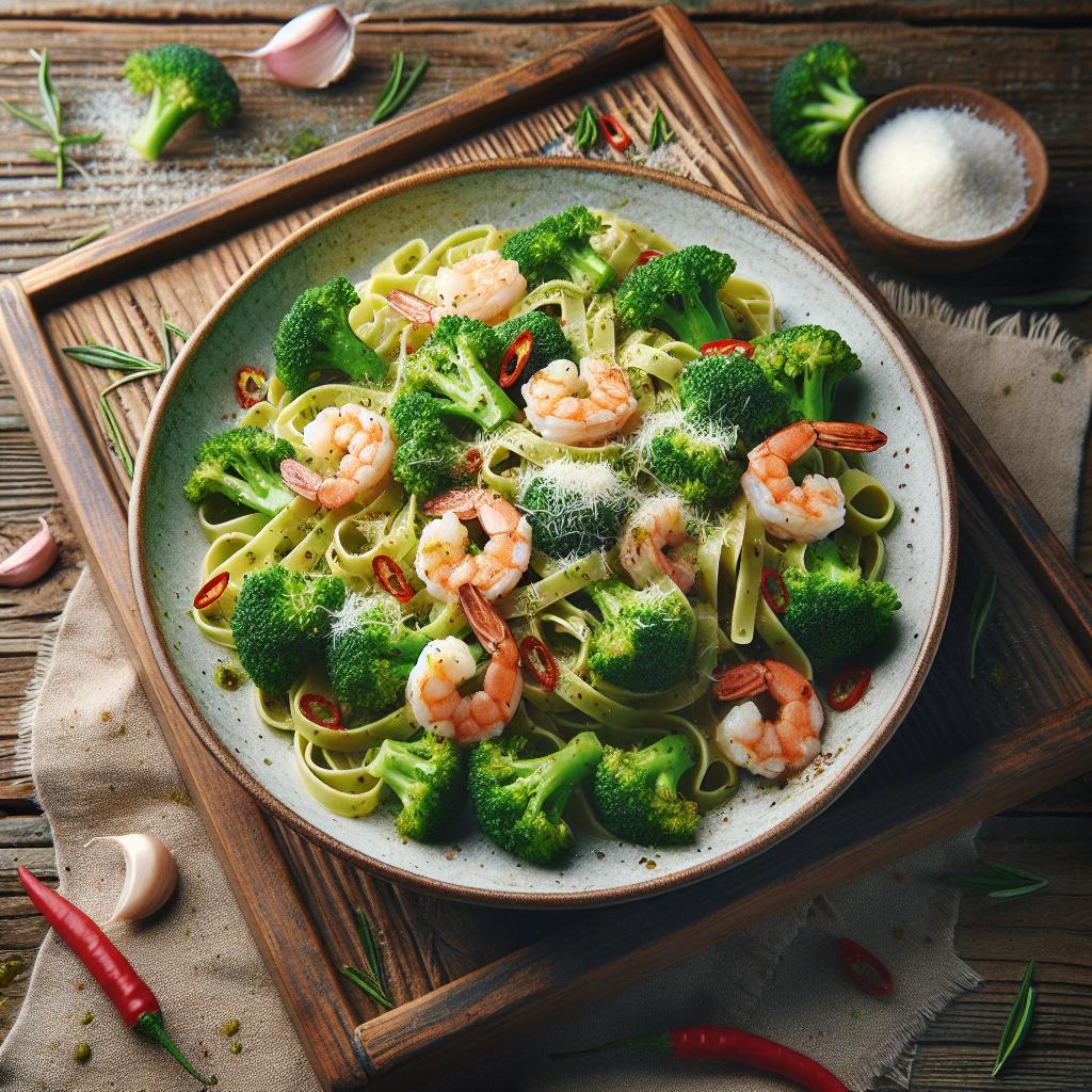 Pasta broccoli e gamberetti Home