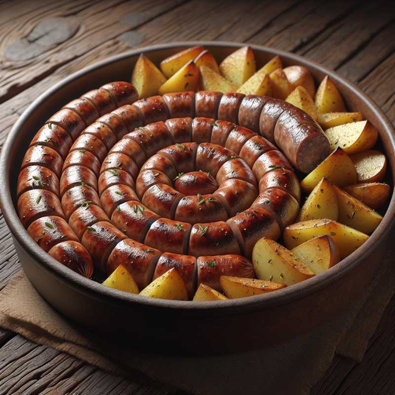 Luganega sausage with potatoes