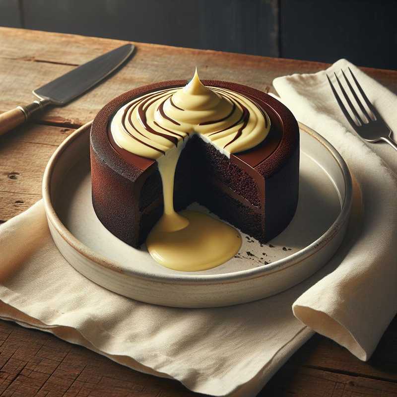 Cocoa Cake with Zabaglione Cream
