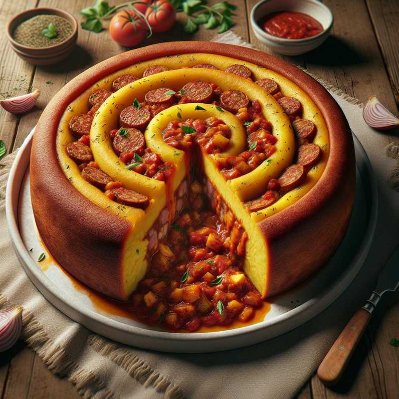 Potato Cake with Cotechino Ragù Heart
