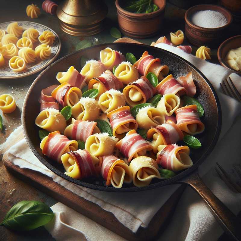 Fagottini di speck ripieni di robiola con torcelli
