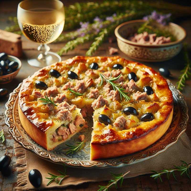 Potato Olive and Tuna Schiacciata