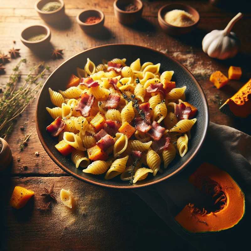 Cavatelli con pancetta e zucca