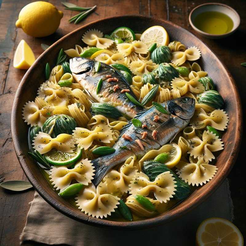 Farfalle with Fish and Escarole