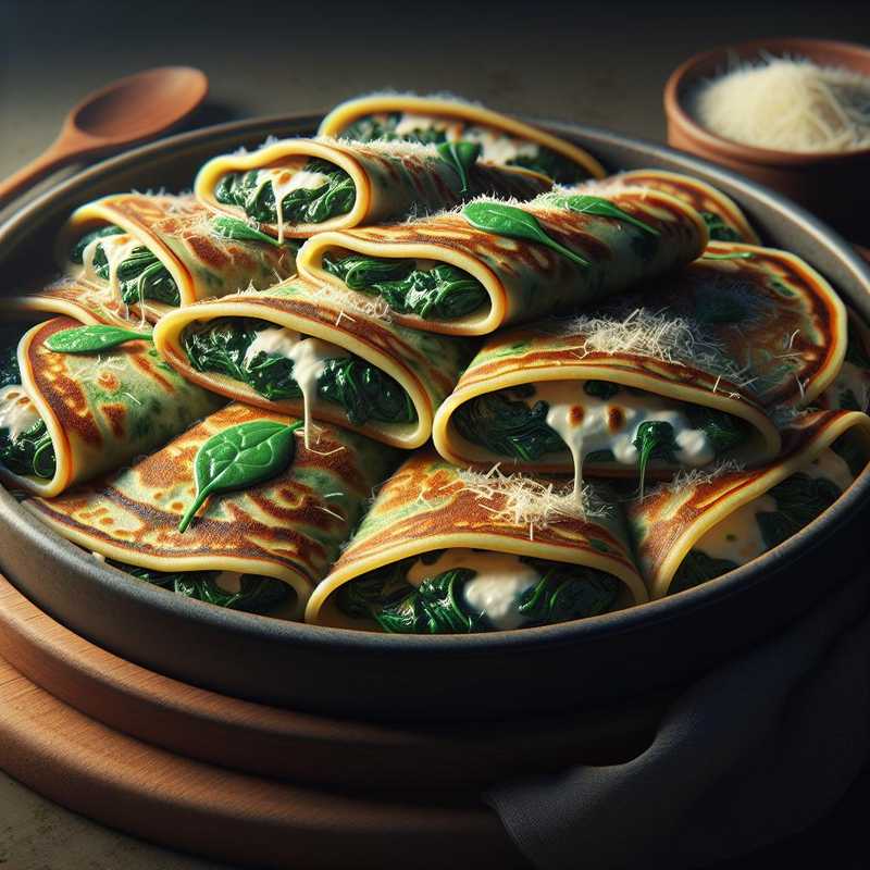 Spinach and Ricotta Stuffed Crepes