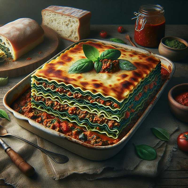 Green Lasagna with Bolognese Ragu
