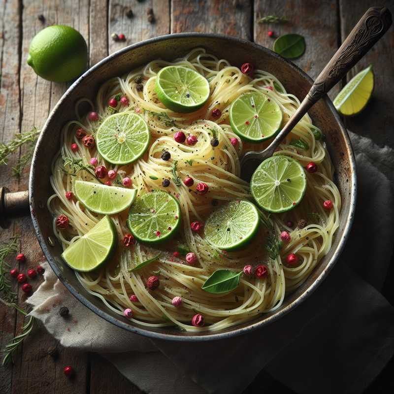 Vermicelli with Lime and Pink Pepper