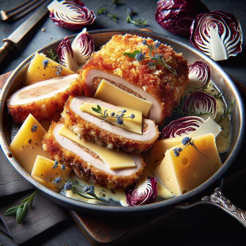 Cordon bleu with Asiago DOP and radicchio