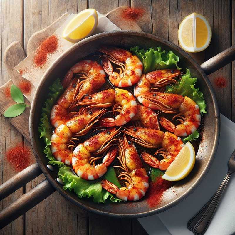 Fried King Prawns with Paprika