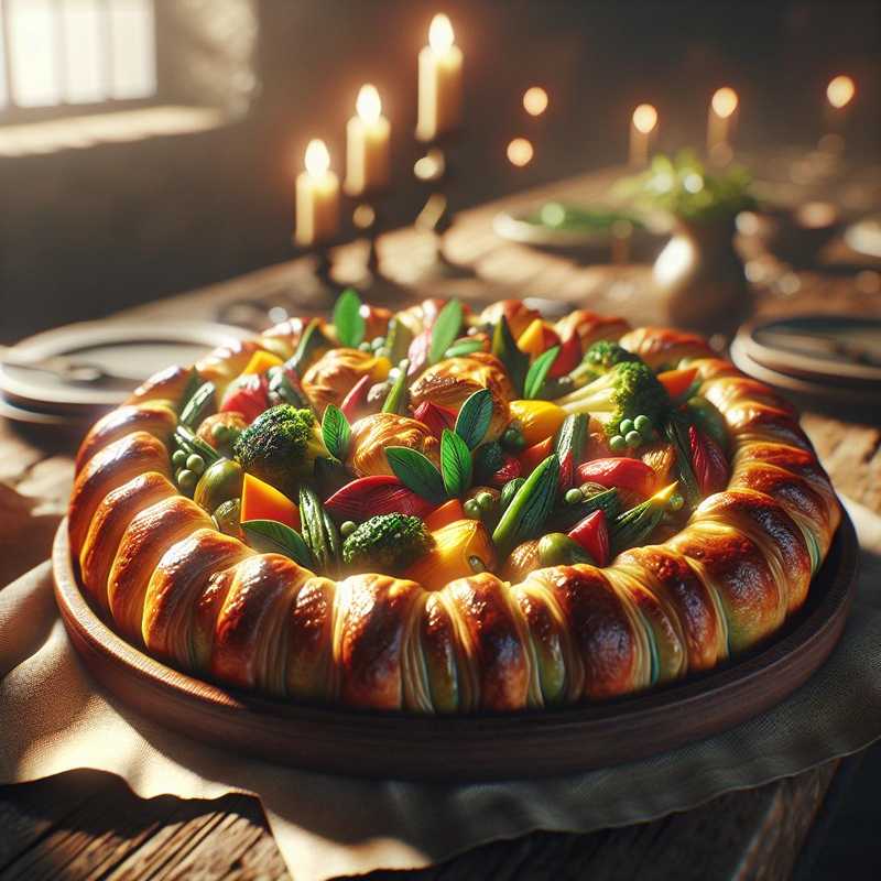 Vegetables in crust