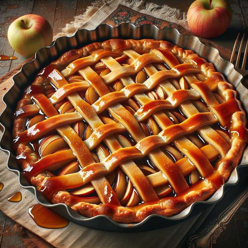 Apple and caramel tart