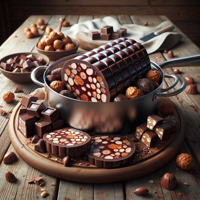 Chocolate and Nougat Salami