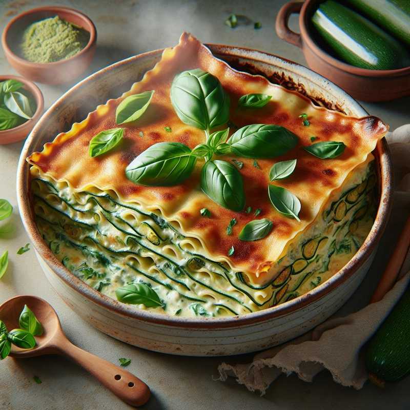Lasagna with Zucchini Cream and Basil