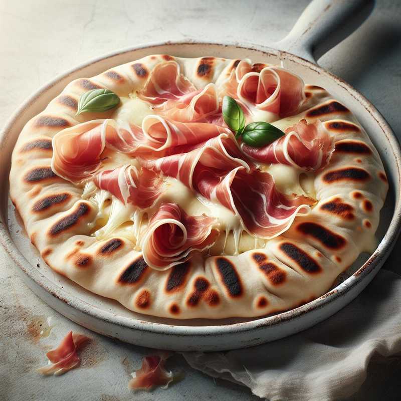 Piadina with prosciutto and scamorza