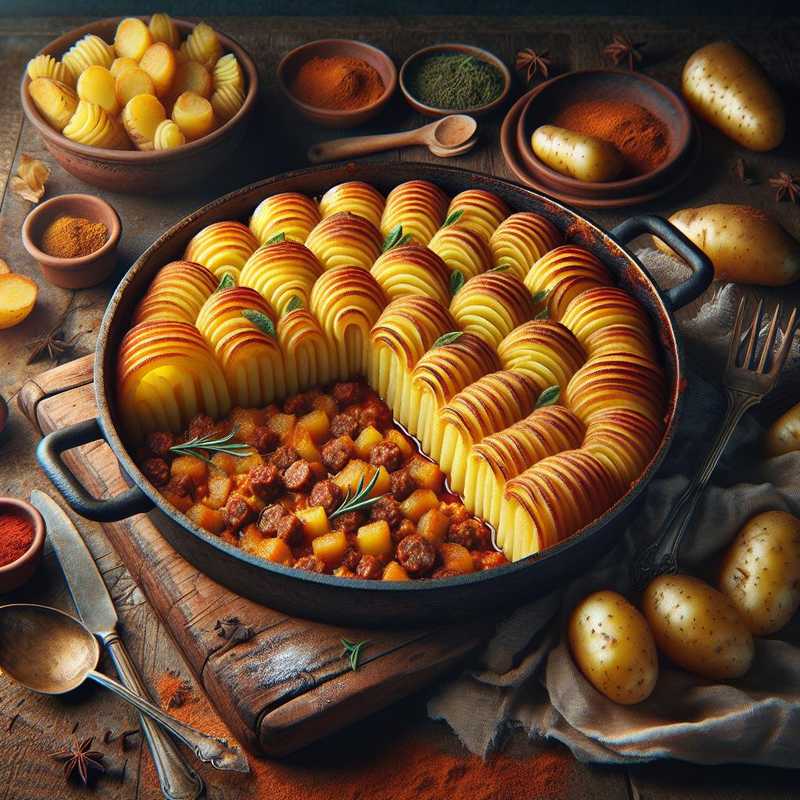 Duchess Potato Casserole with Sausage