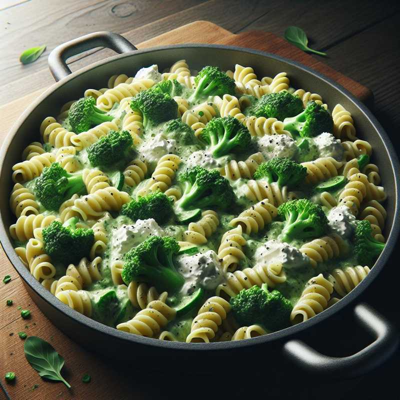 Strozzapreti in Broccoli Tops and Ricotta Cream