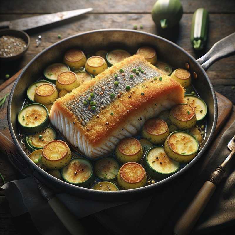 Fish Fillet in a Potato and Zucchini Crust
