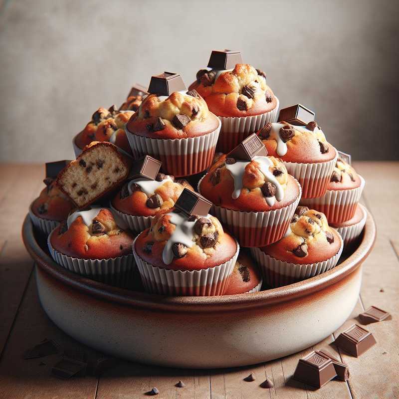 Muffin yogurt e cioccolato