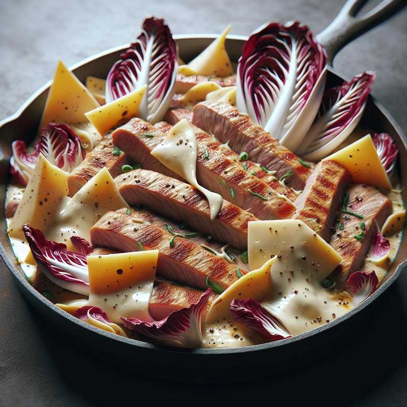 Scaloppine with Taleggio and Radicchio