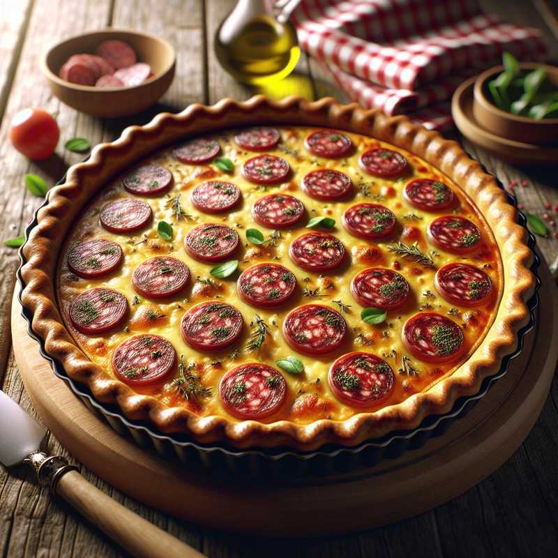 Spicy Salami Quiche