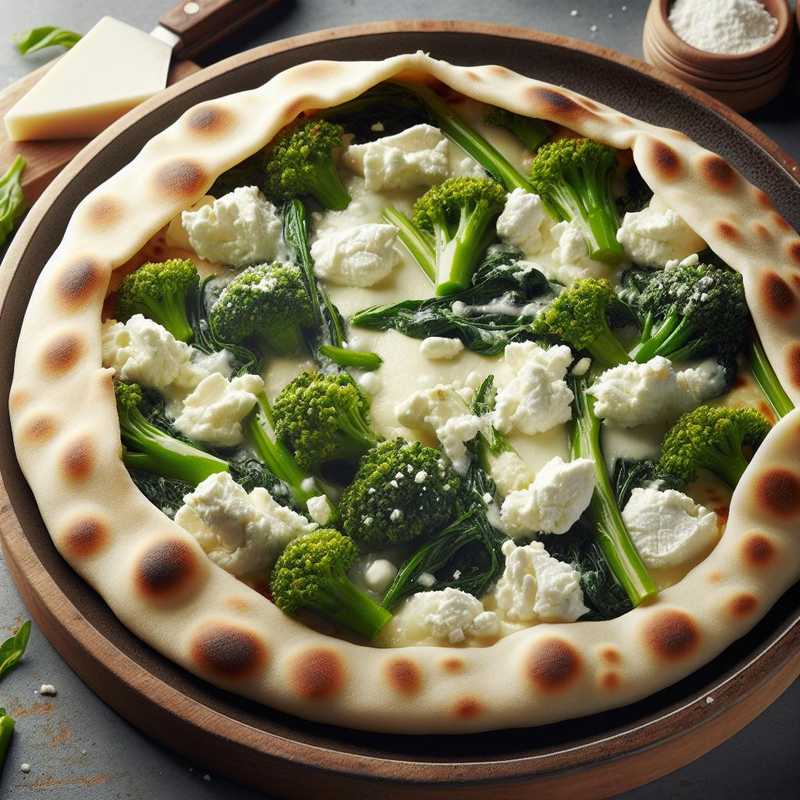 Piadina with Stracciatella and Turnip Tops