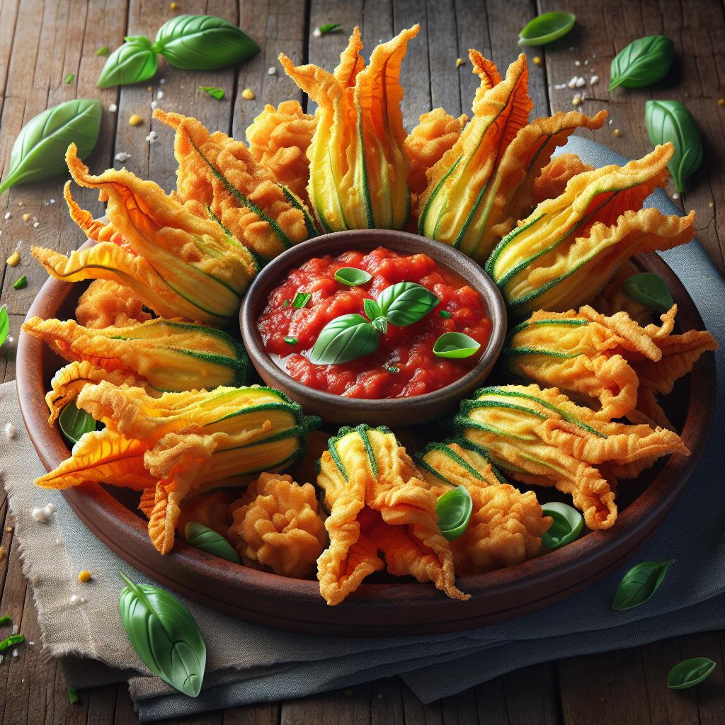 Crispy Zucchini Flowers in Batter Home