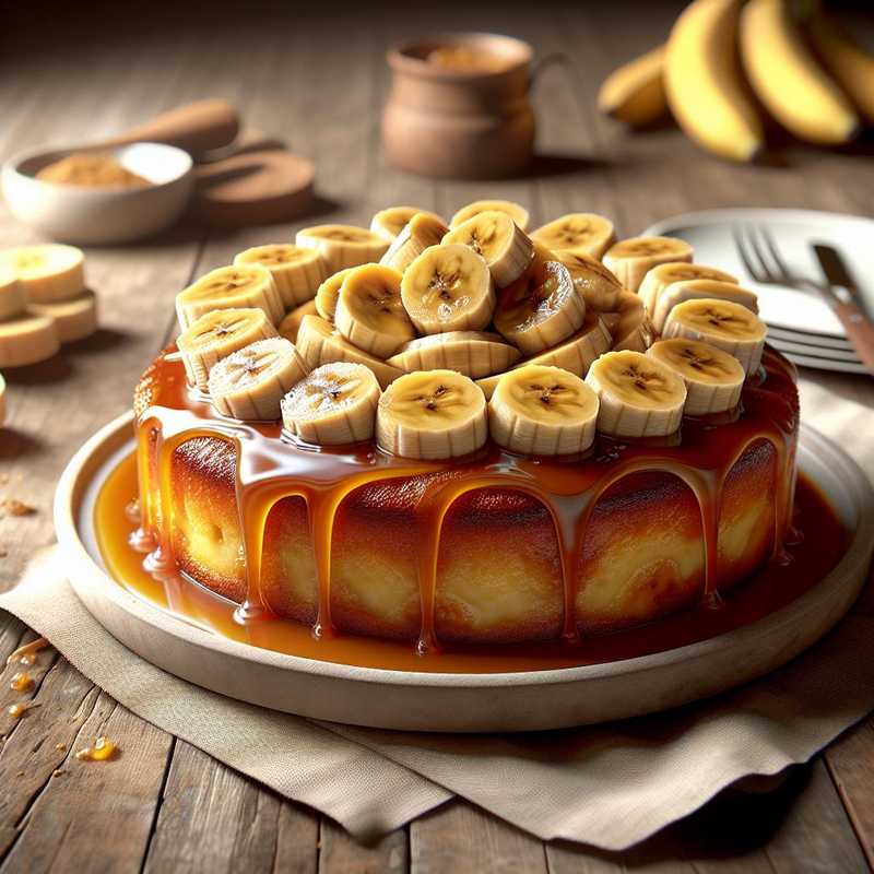 Upside-Down Banana and Caramel Cake