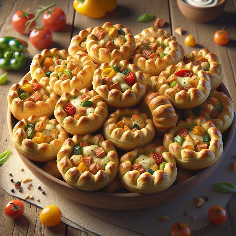 Savory Puff Pastry Baskets