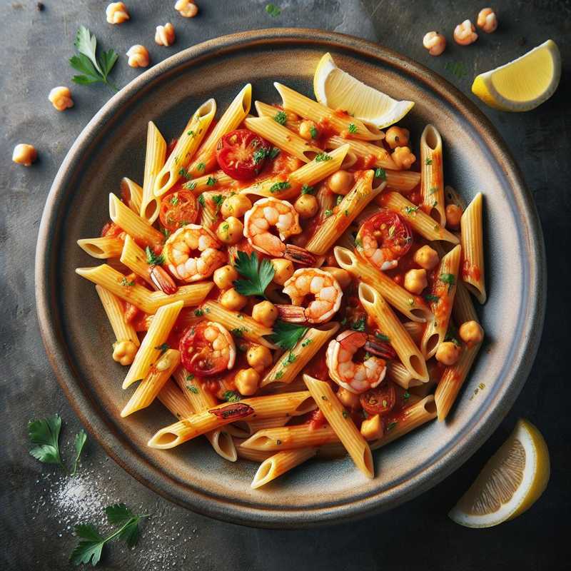 Penne with Shrimp and Chickpeas