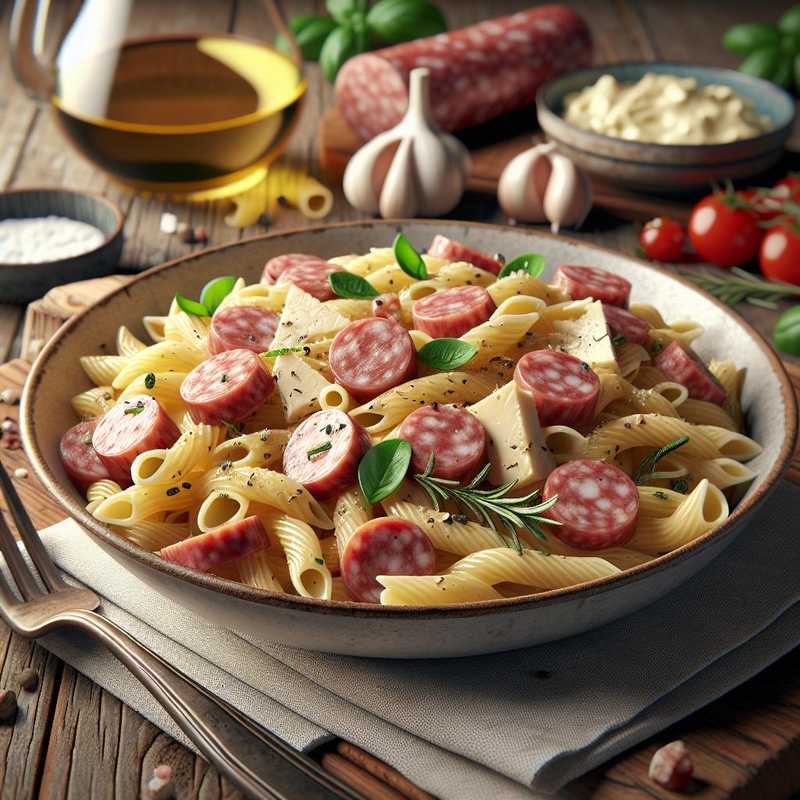 Pasta with Sausage and Stracchino