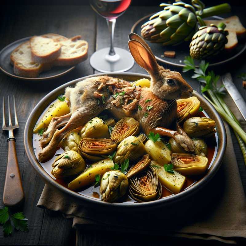 Rabbit and Artichokes with Saffron