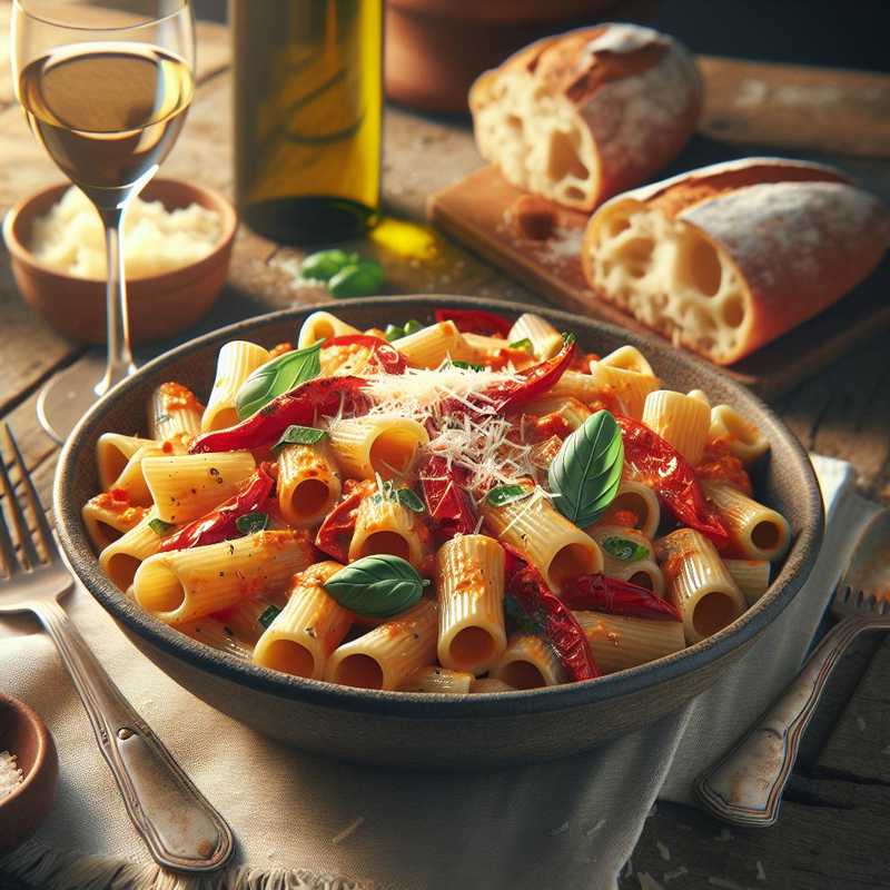 Rigatoni with Red Pepper Cream