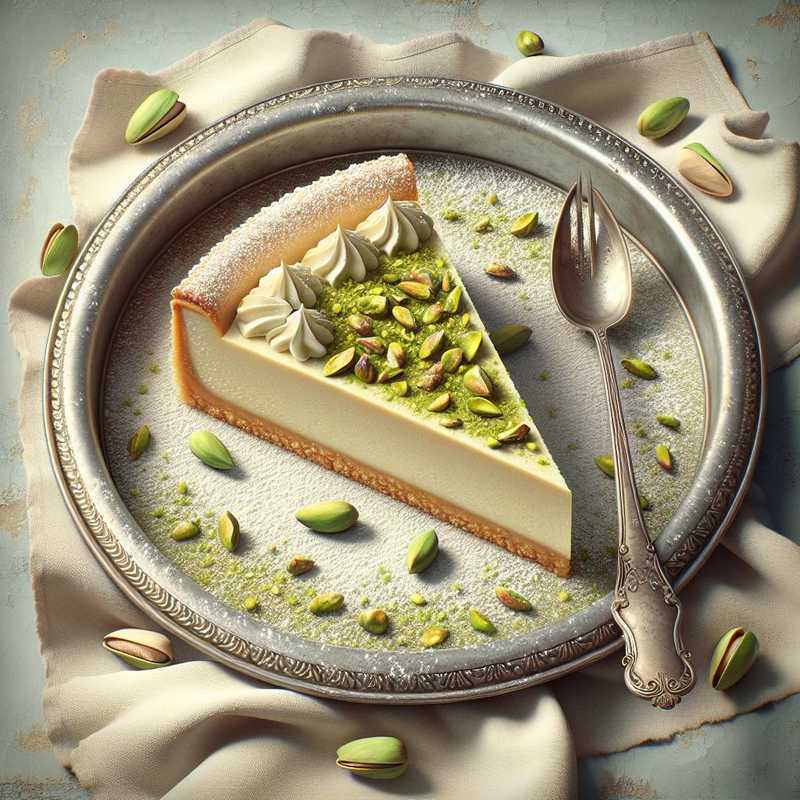 Pistachio cream cheesecake