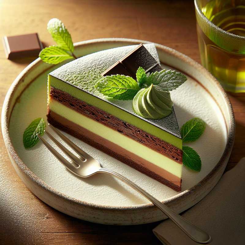 Green Tea Matcha and Chocolate Cake