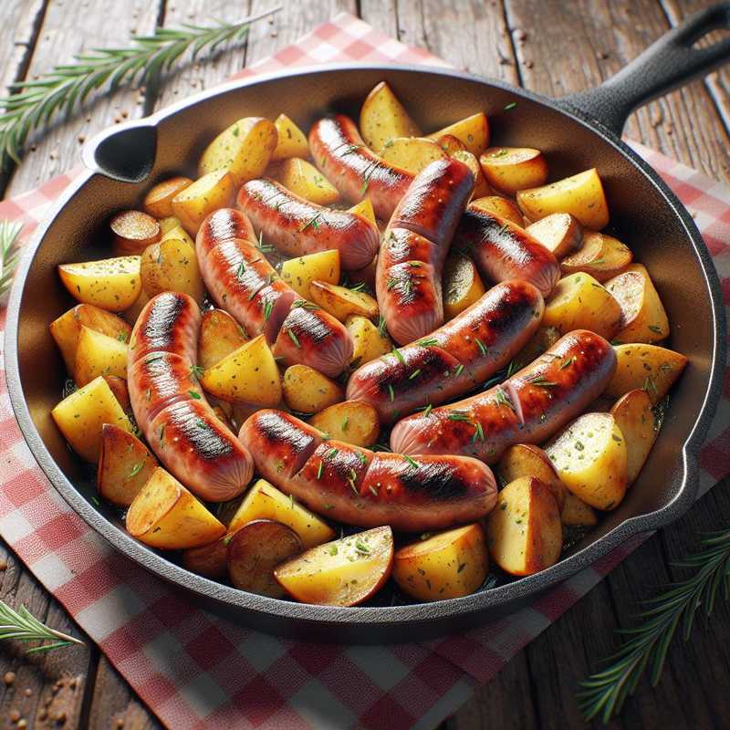 Sausage and Potatoes in a Pan