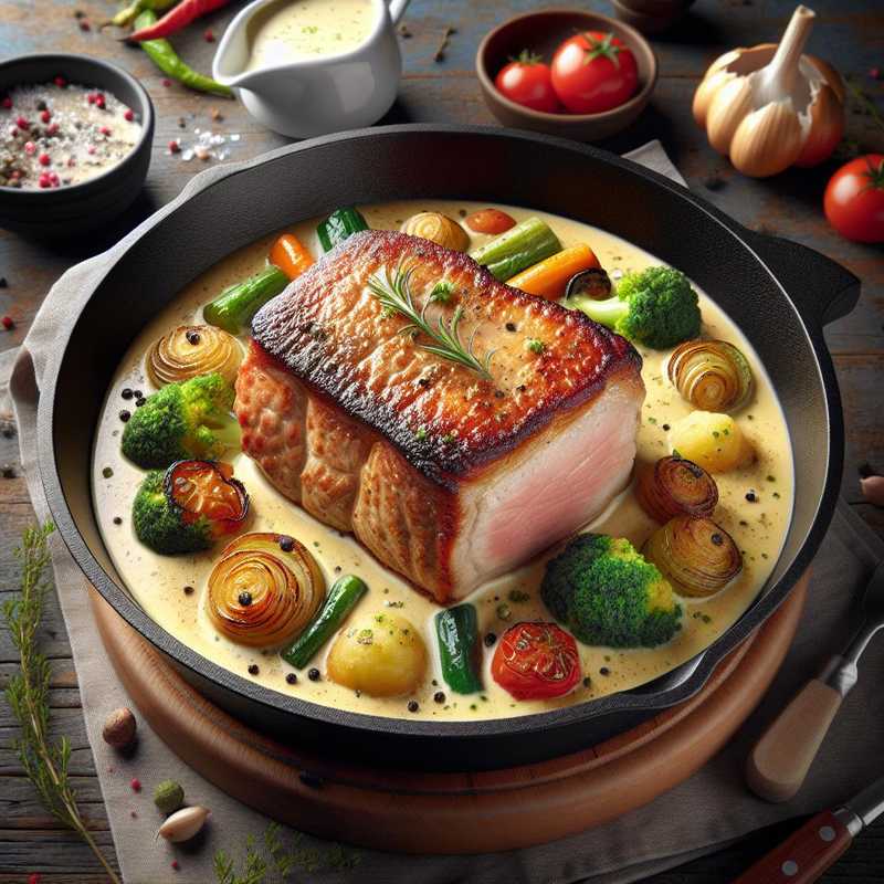 Pork Loin with Vegetable Cream