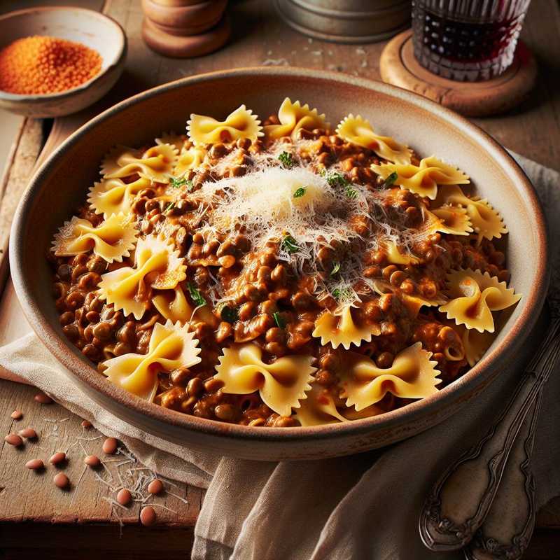 Farfalle with Lentil Ragù