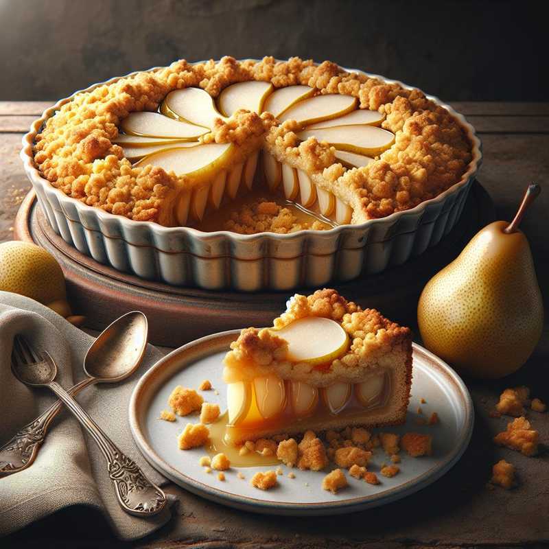 Pear crumble cake