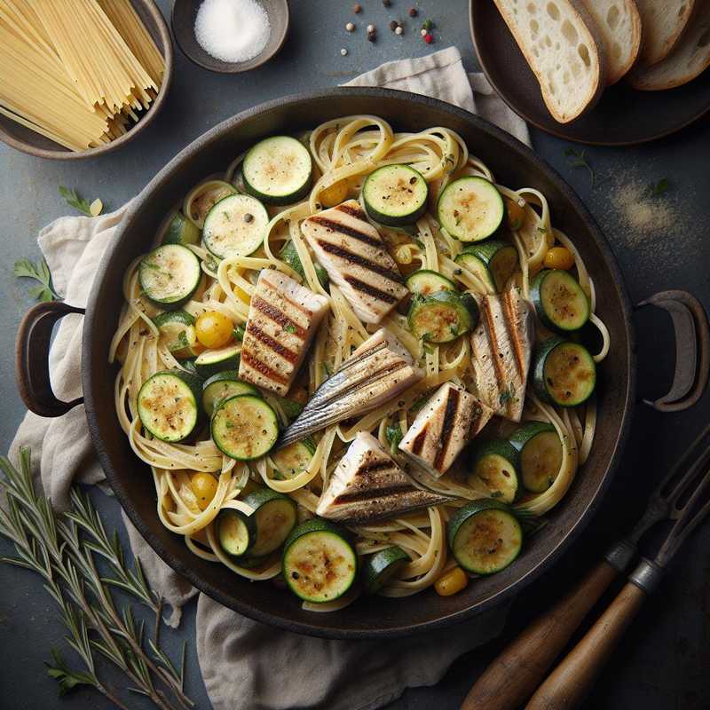 Pasta with Swordfish and Zucchini