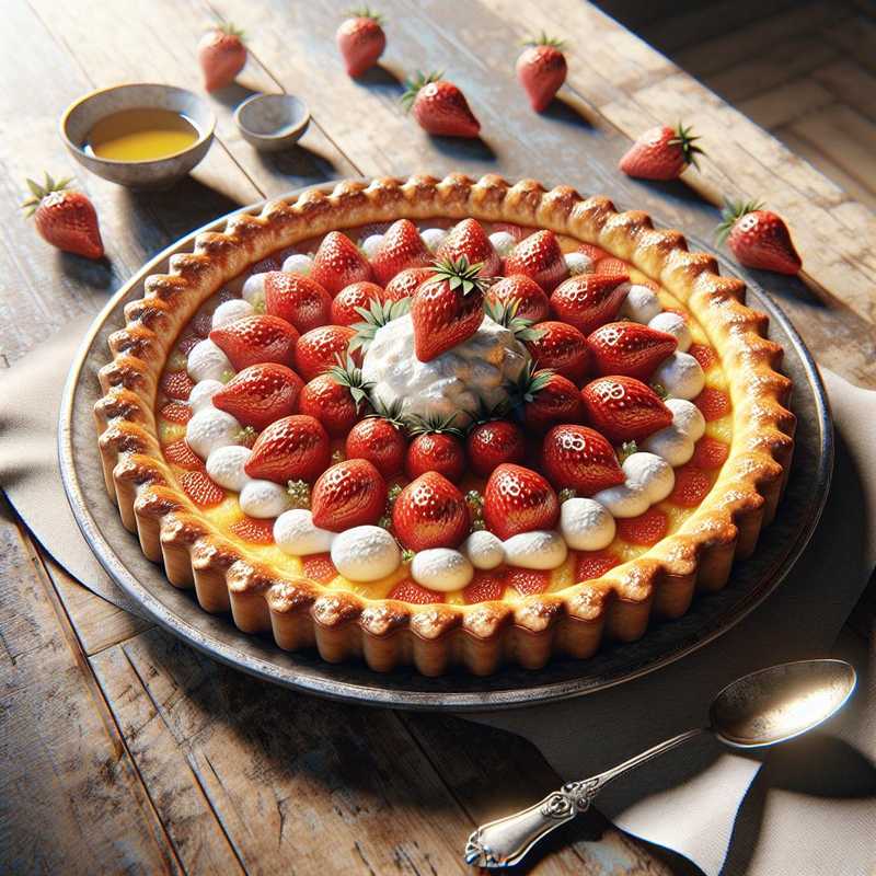 Strawberry and ricotta tart