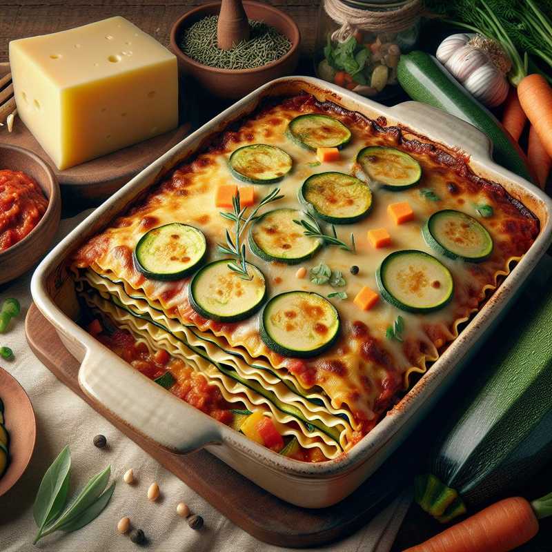 Vegetarian Lasagna with Zucchini and Carrots